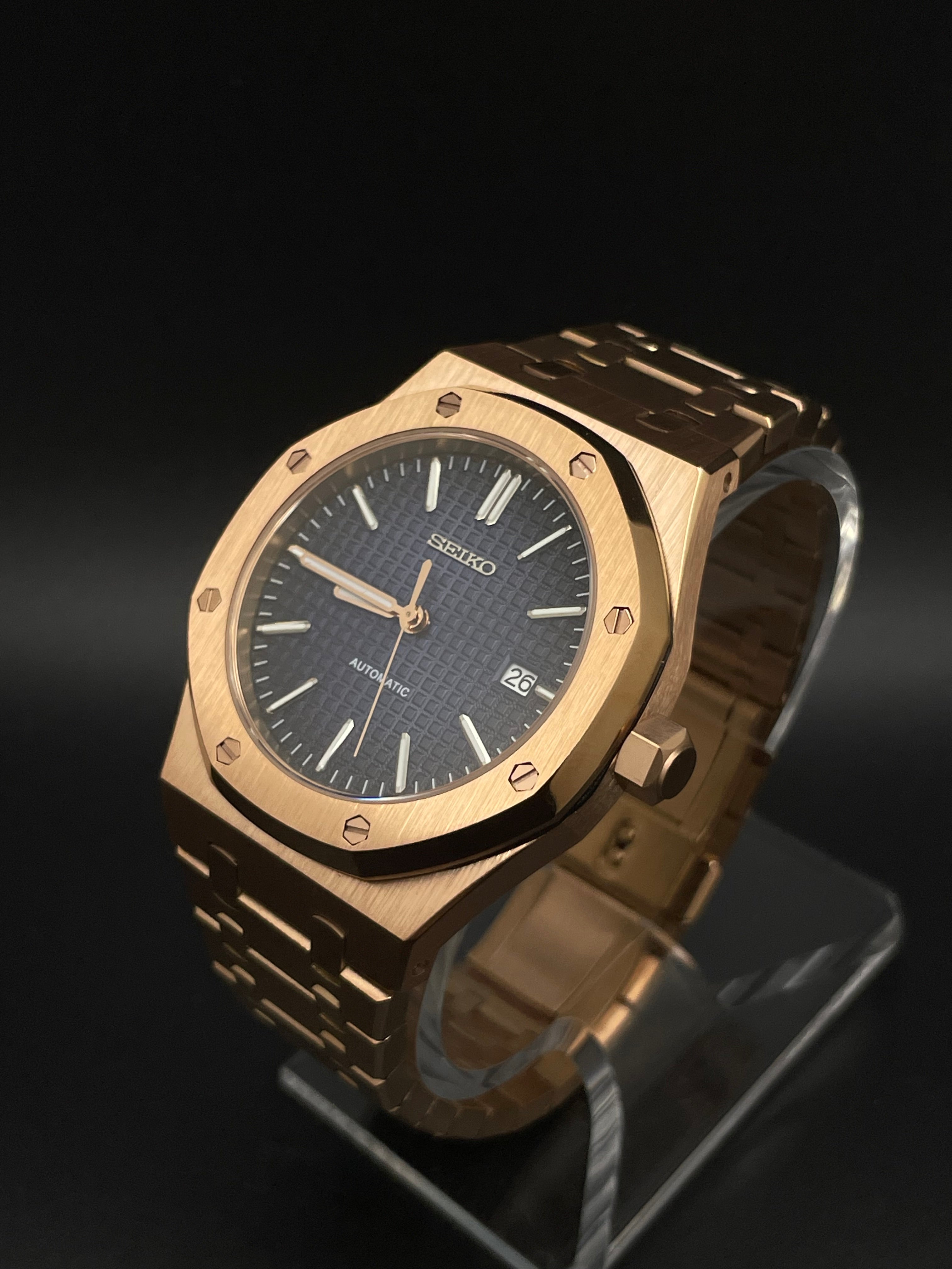 SEIKOAK BLUE ON ROSE GOLD