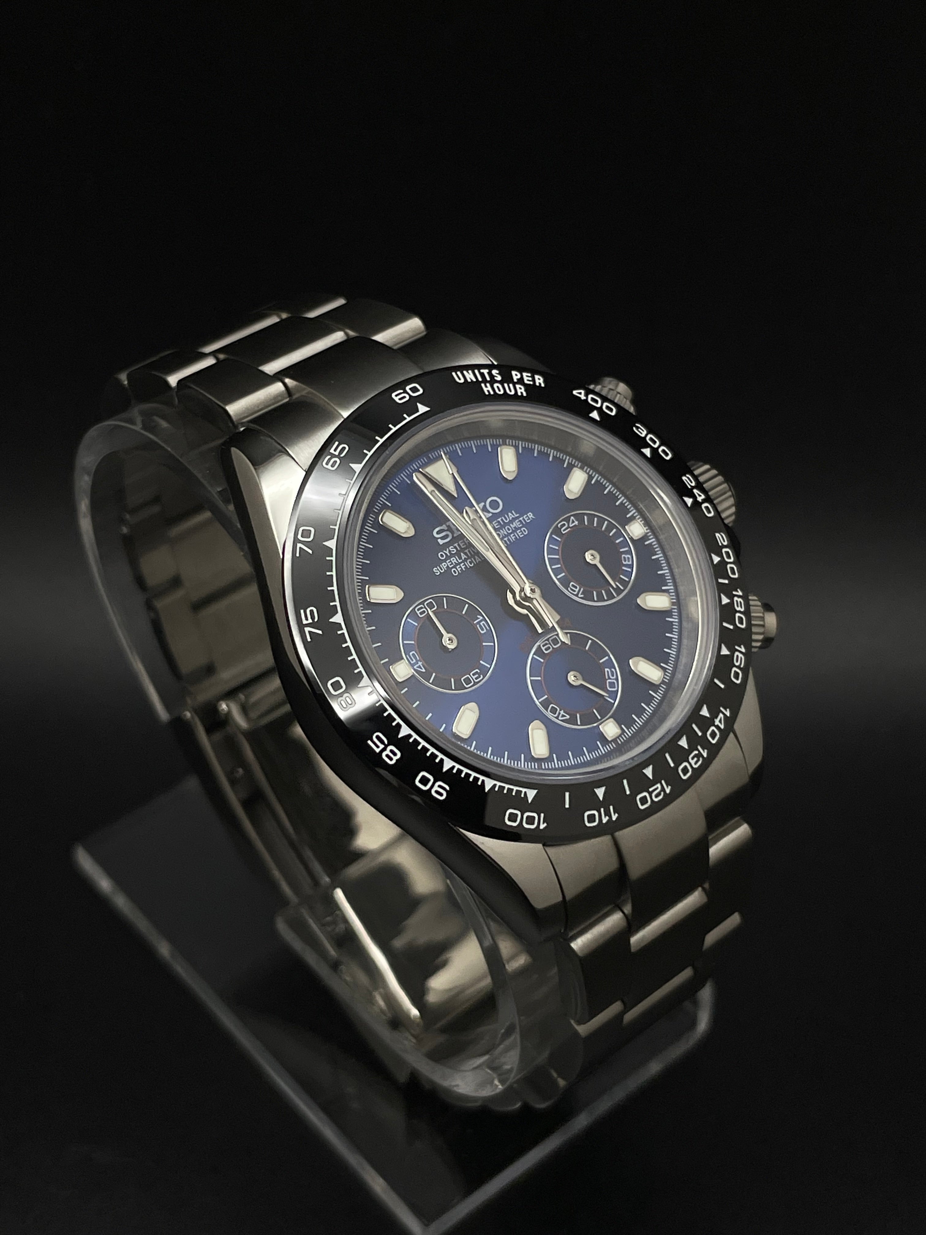SEITONA BLUE ON BLACK