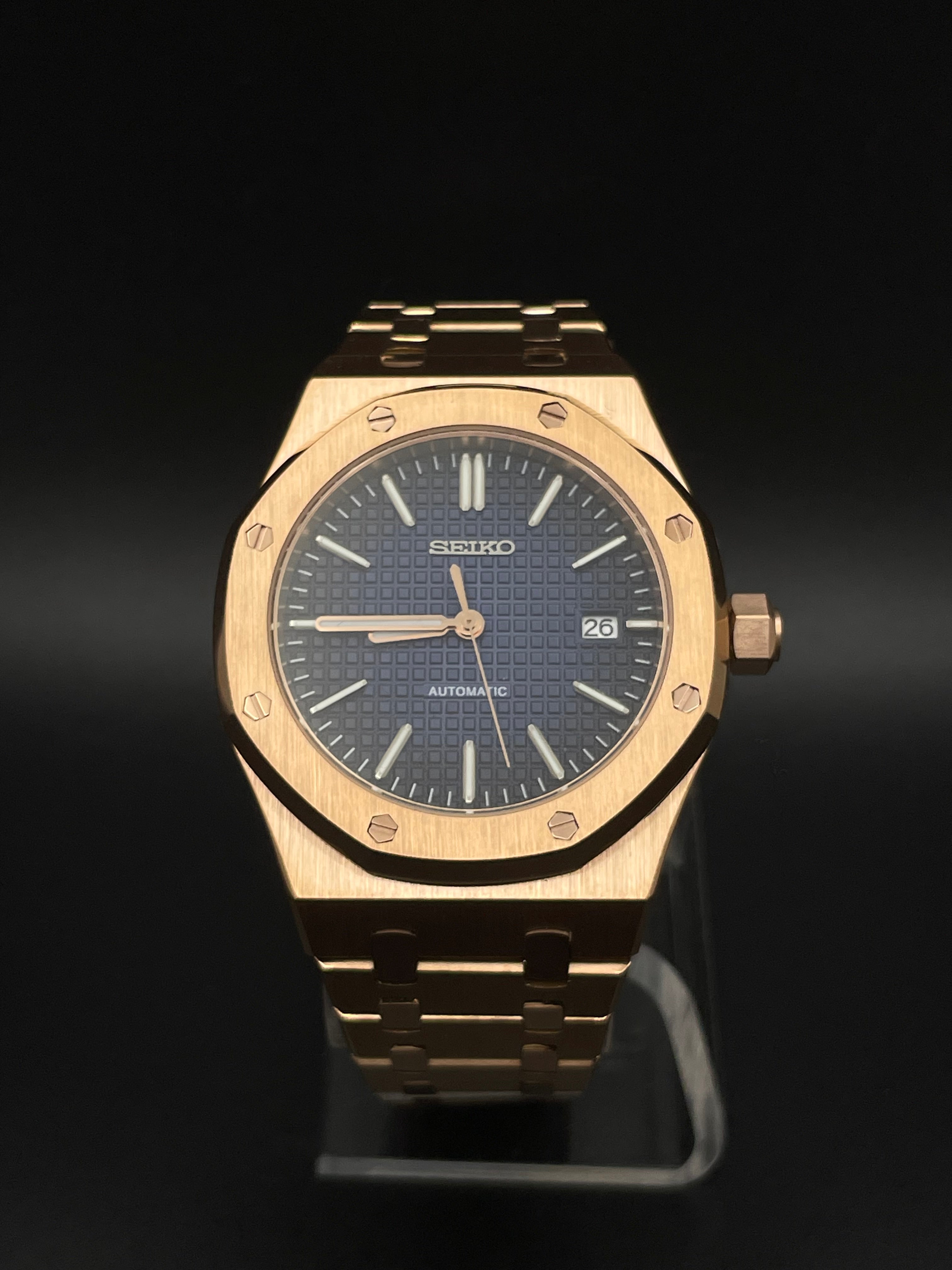 SEIKOAK BLUE ON ROSE GOLD