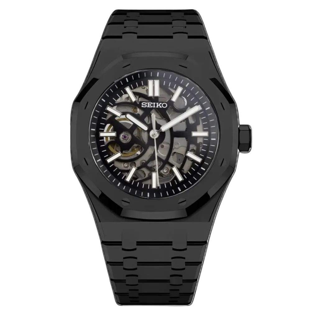 SEIKOAK MOD BLACKED OUT SKELETON Fortune Timepieces Collective seikoak-mod-blacked-out-skeleton-fortune-timepieces-collective