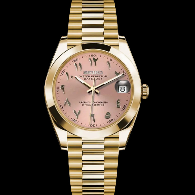 SEIKOJUST MOD - GOLD & PINK ARABIC