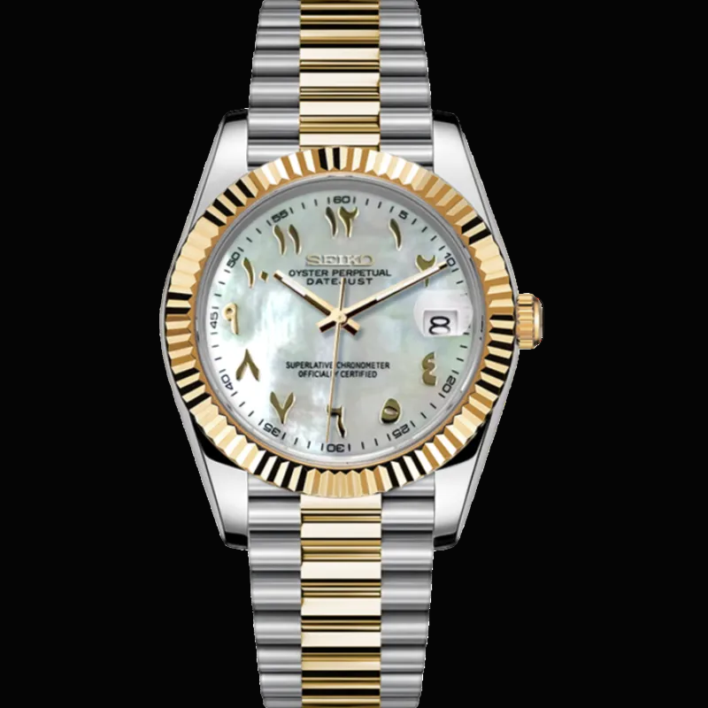 SEIKOJUST MOD - TWO-TONE GOLD ARABIC