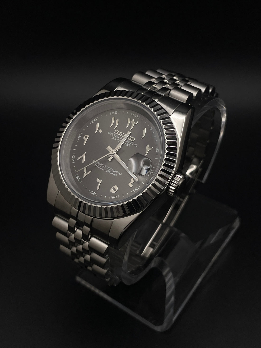 SEIKOJUST DARK GREY ARABIC