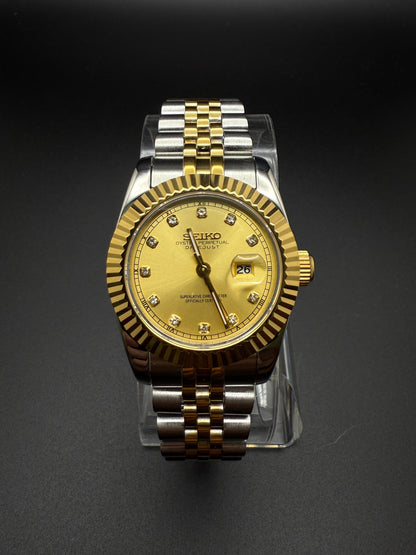 WOMEN’S SEIKOJUST TWO TONE GOLD GEM DIAL