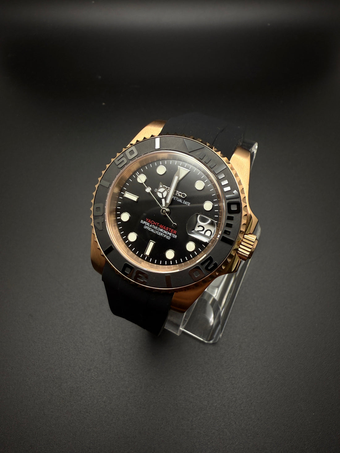 SEIKOMARINER ROSE GOLD BLACK
