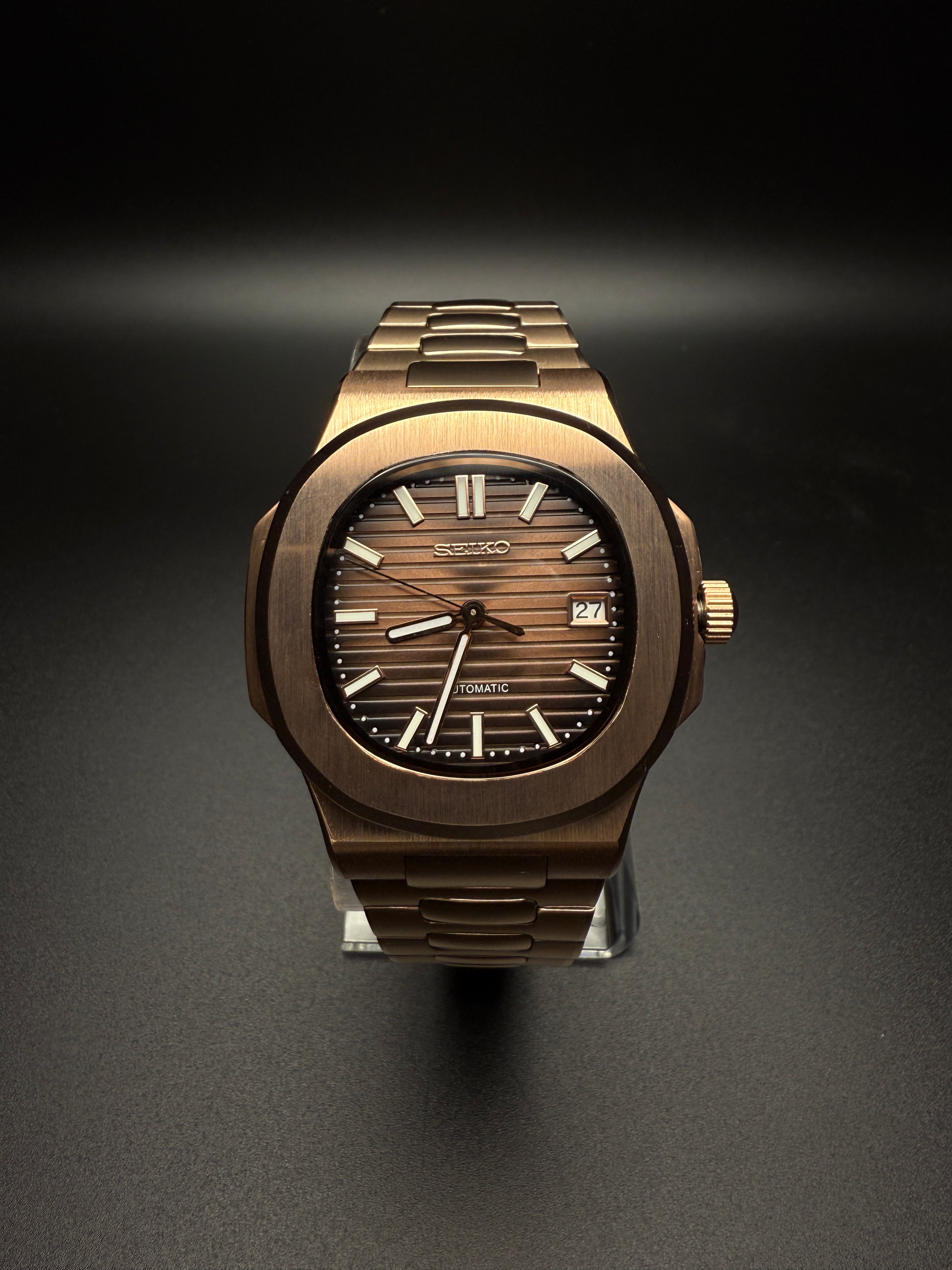 SEIKONAUT MOD - ROSE GOLD - BROWN