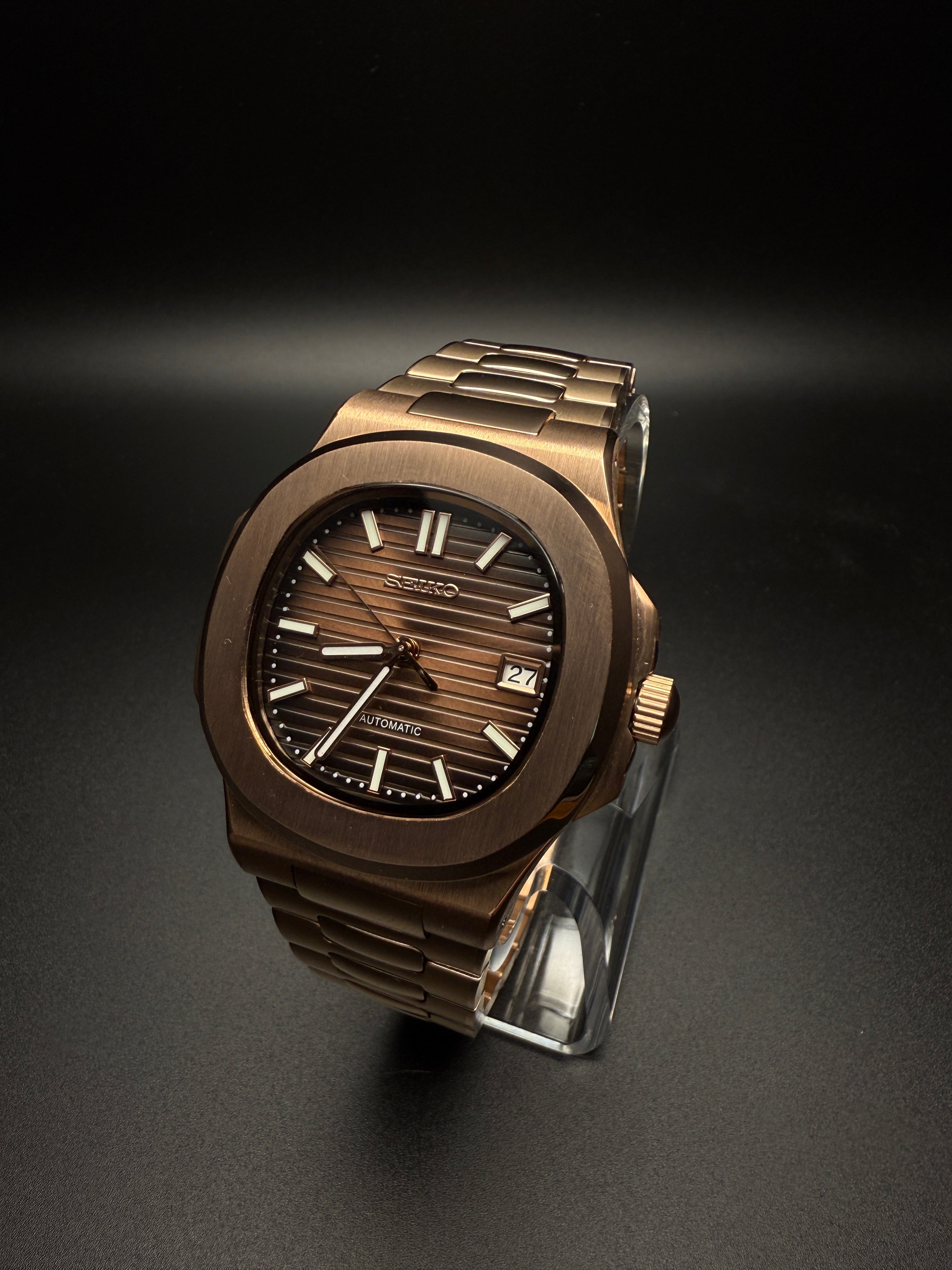 SEIKONAUT MOD - ROSE GOLD - BROWN