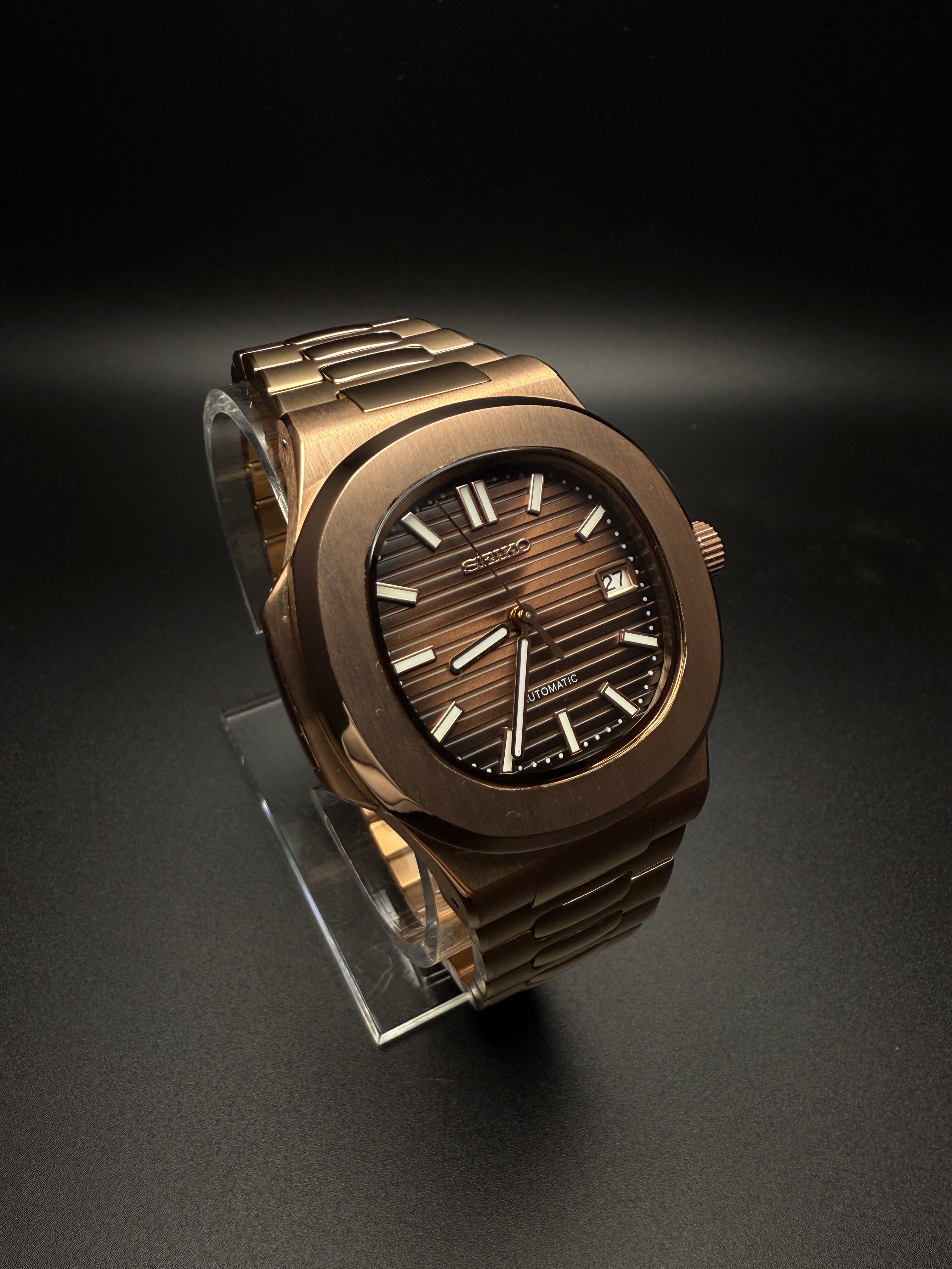 SEIKONAUT MOD - ROSE GOLD - BROWN