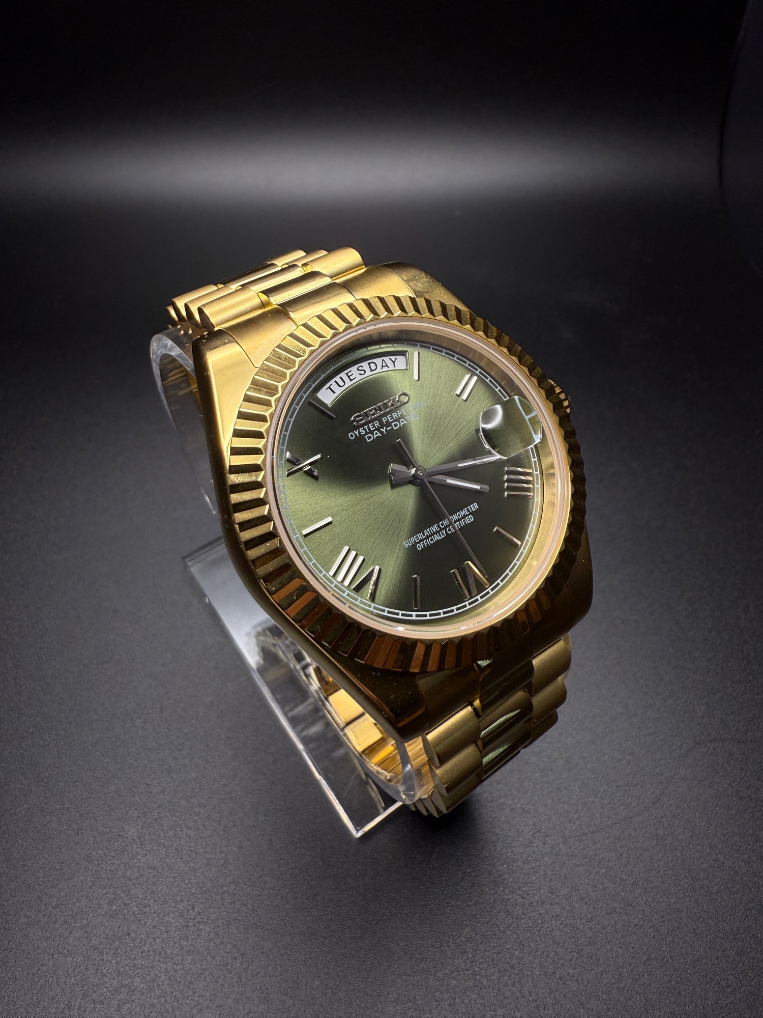 SEIKODATE OLIVE GOLD