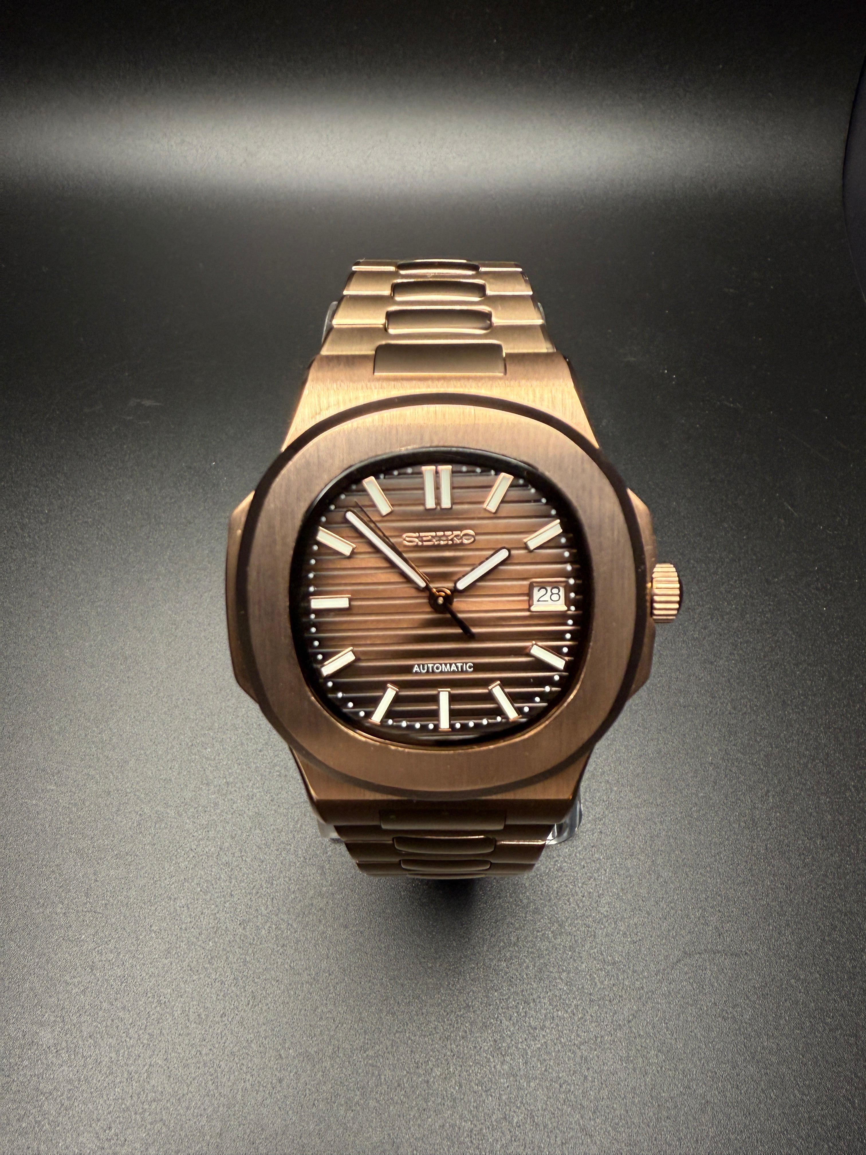 SEIKONAUT MOD - ROSE GOLD - BROWN