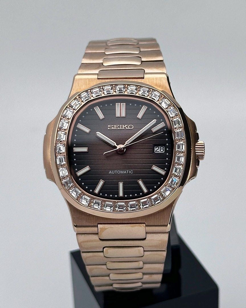SEIKONAUT MOD - ROSE GOLD - BROWN (DIAMOND)