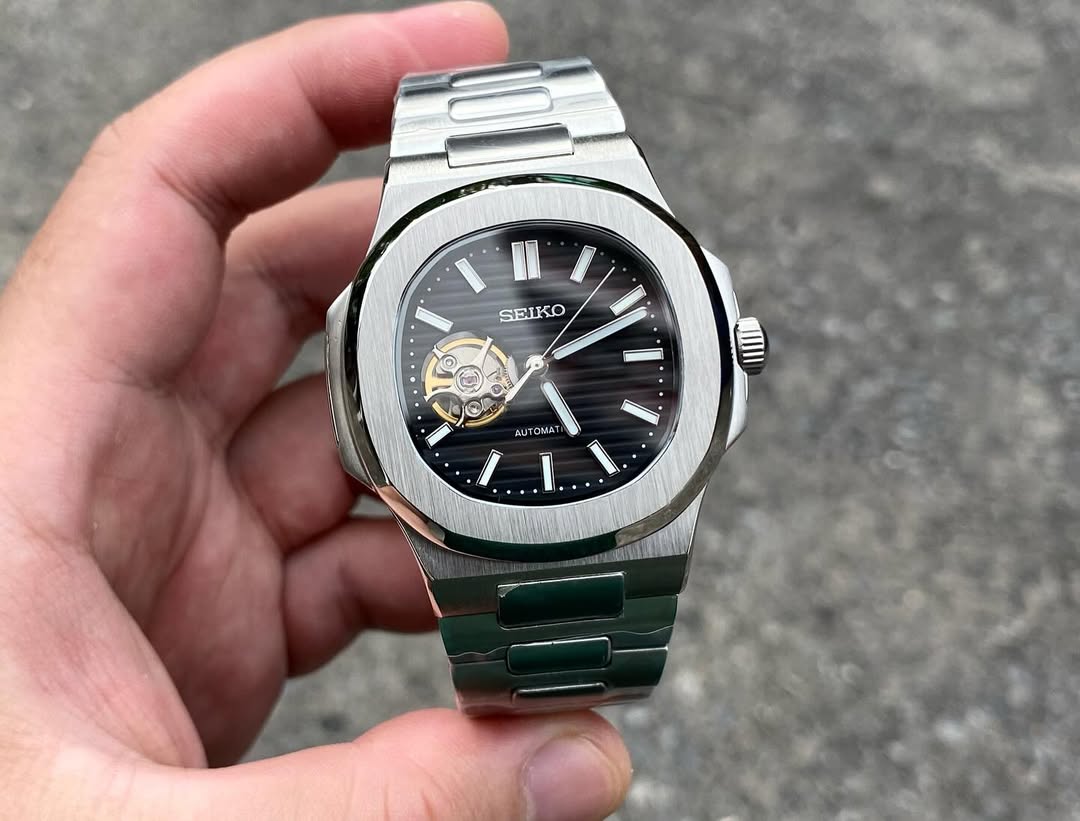 SEIKONAUT MOD - BLACK (OPEN HEART)