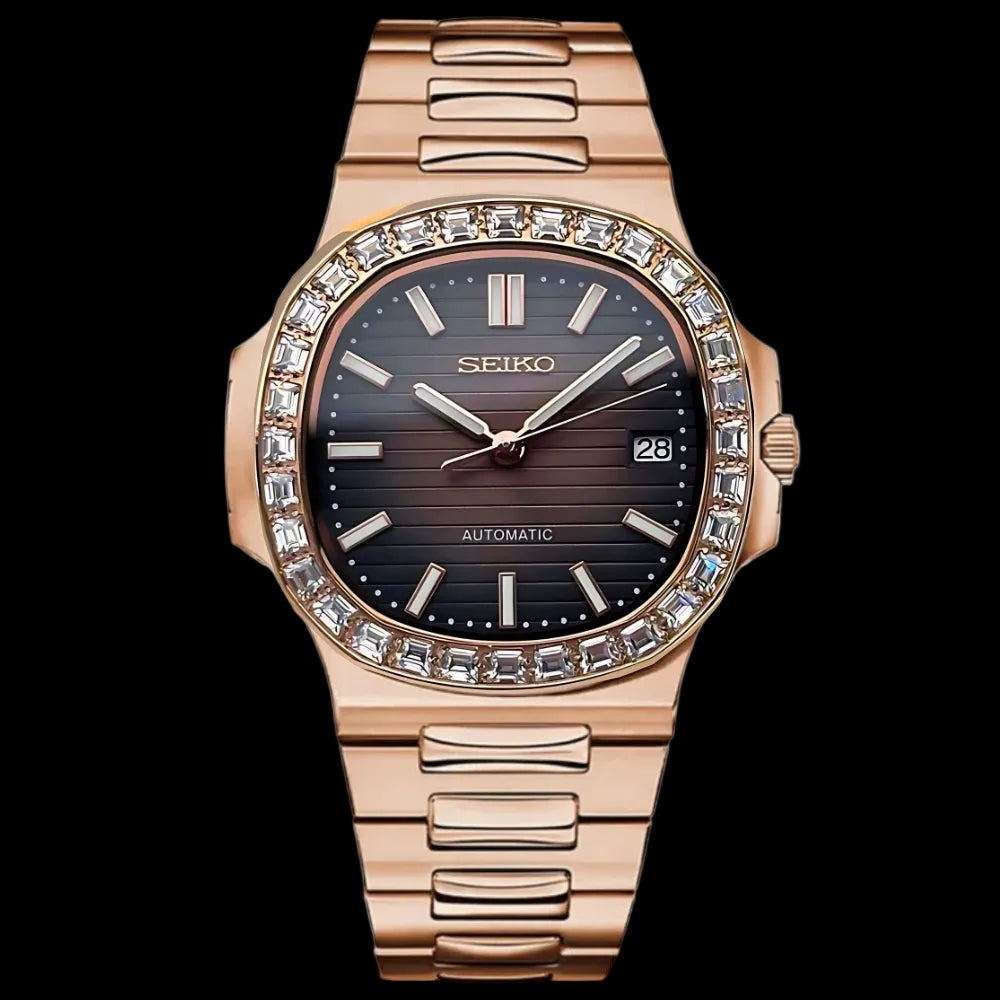 SEIKONAUT MOD - ROSE GOLD - BROWN (DIAMOND)