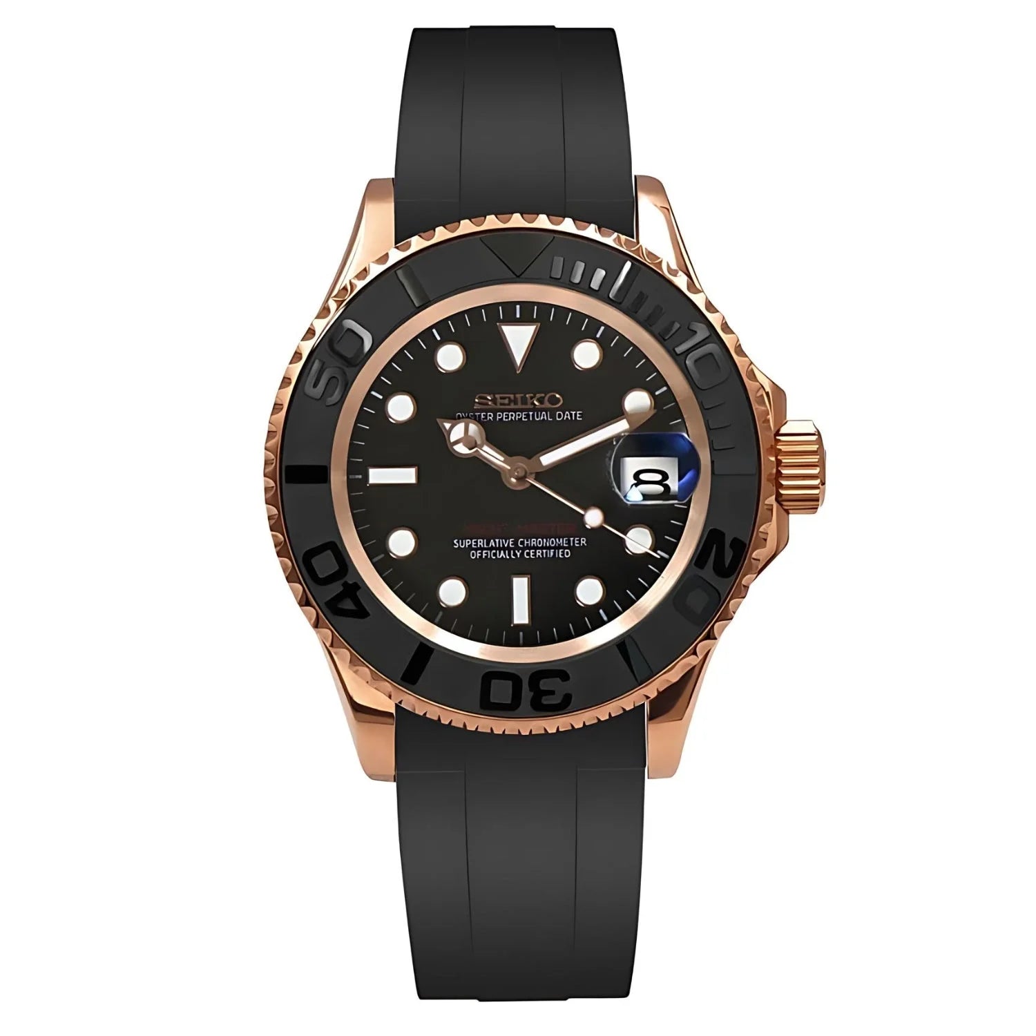 SEIKOMARINER ROSE GOLD BLACK
