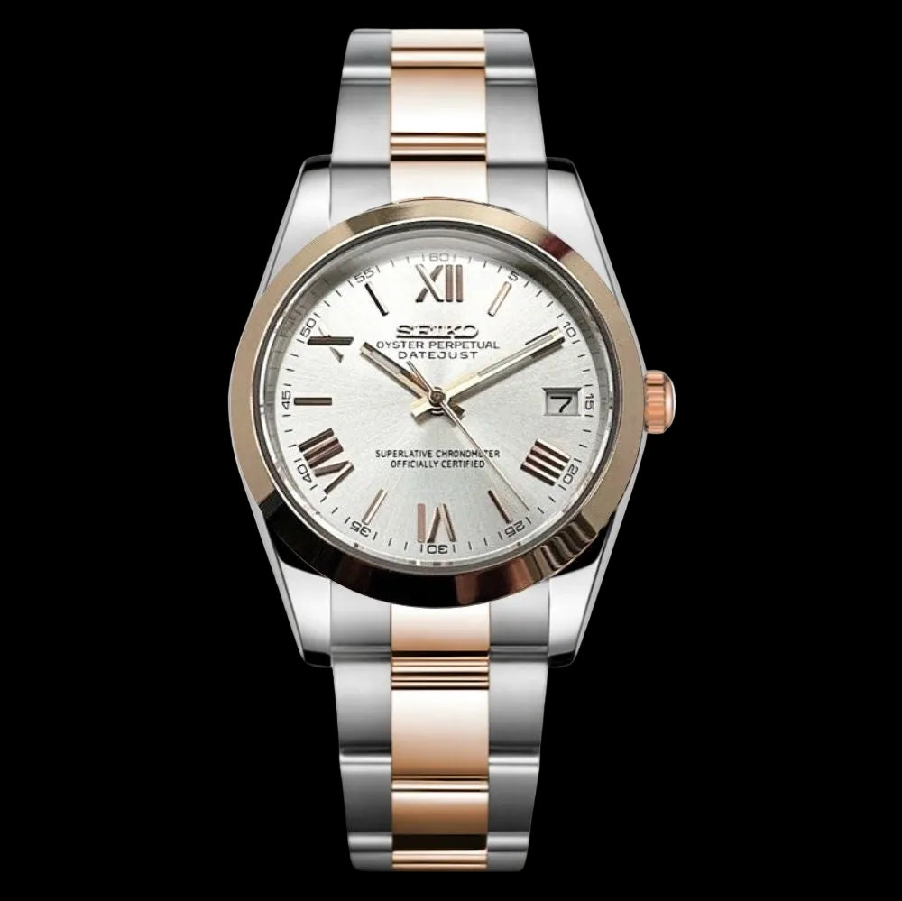 SEIKOJUST MOD - TWO-TONE - ROSE GOLD ROMAN